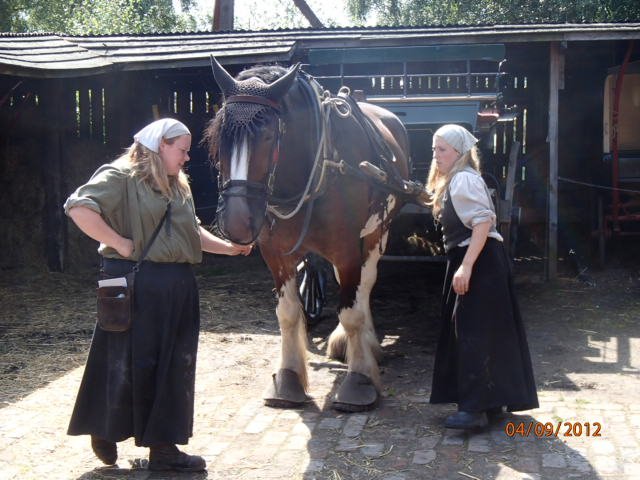 Cart Horse and Cart with handlers