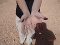 Caroline's dirty hands