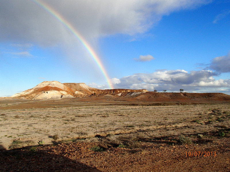Rainbow over the painted desert