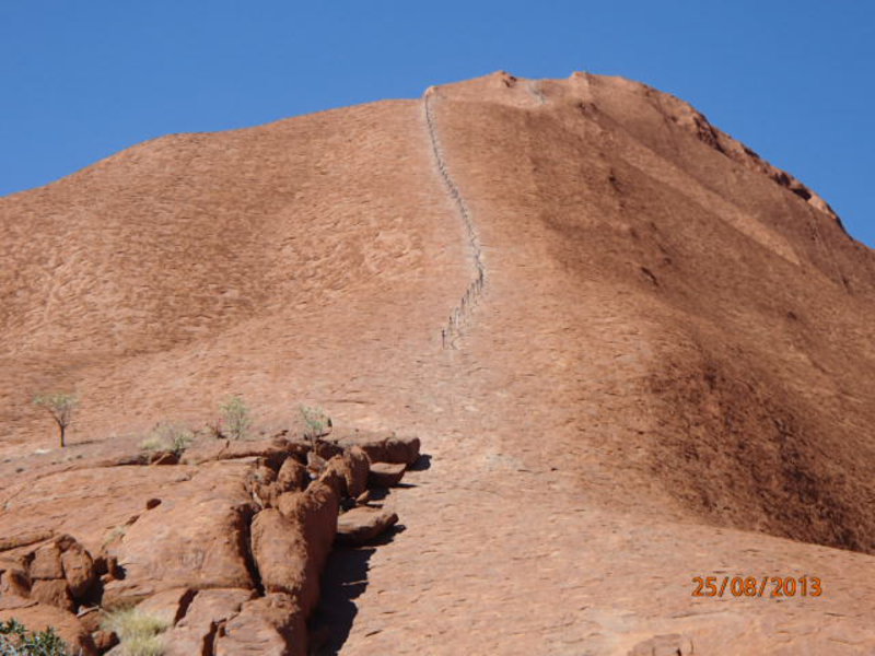 The climb at Uluru
