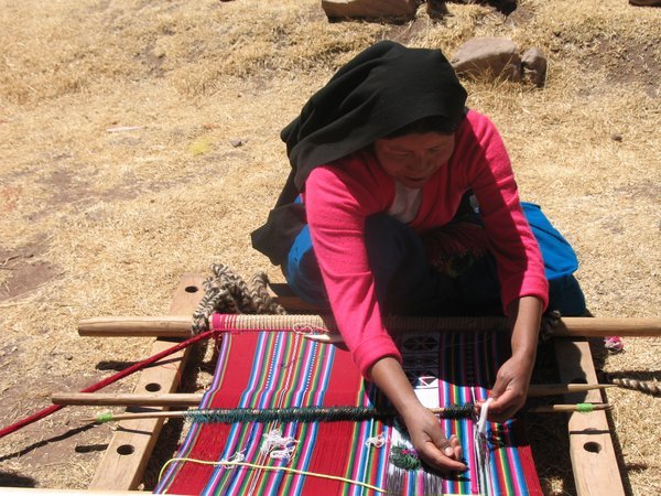Weaver on Taquile Island