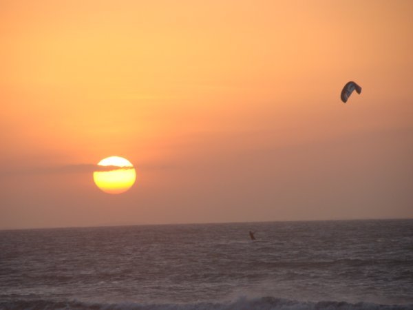 Kite Surfing Sun Set