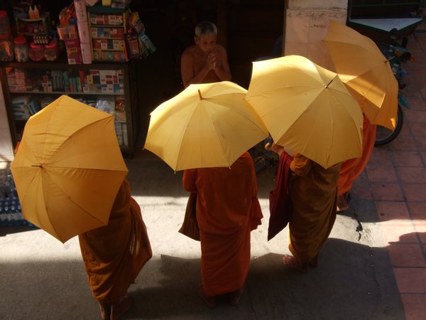 Monks in Phnom Phen, Cambodia