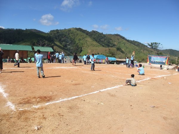 Handicap international were hosting a sports day at the camp