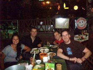 John, Neil, Matt and I at the Vientiane kitchen