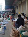 Market stalls right on the steps of our MS office on the weekend