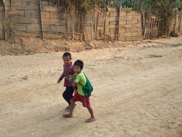 Children passing by