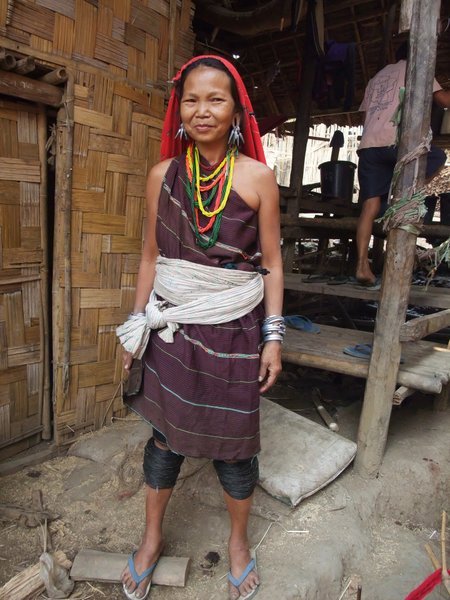 Kayah women wearing traditional clothes in this particular section