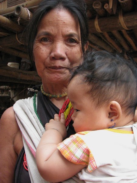 Kayah woman and baby