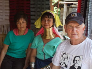 Mum & Dad with Padaung lady
