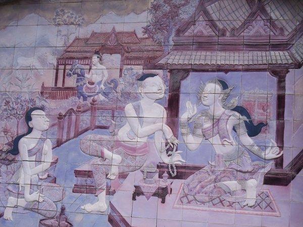 Wall mural at Queen's Chedi