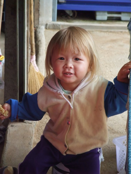 Beautiful blonde Hmong girl