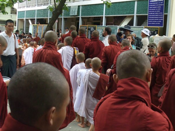 White robes are young novice monks