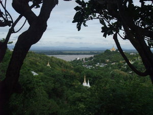 The view halfway up Sagaing Hill