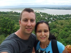 Matt and I on Sagaing Hill overlooking the Ayeyarwady River