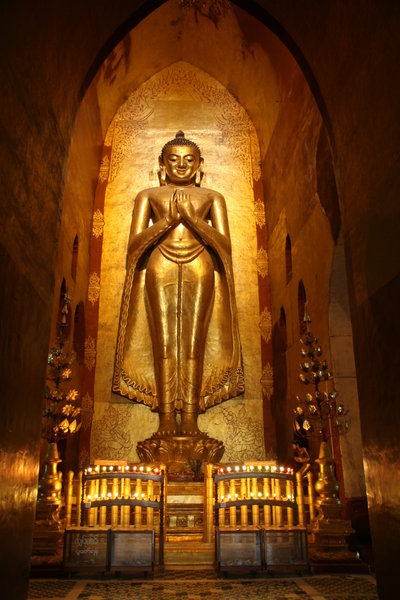 One of the four Buddha images in Ananda Temple