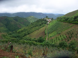 View of the village on the other side of the mountain