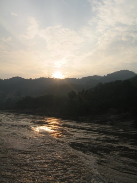 Sunset along the Mekong