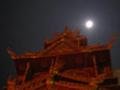 Moon and temple shot