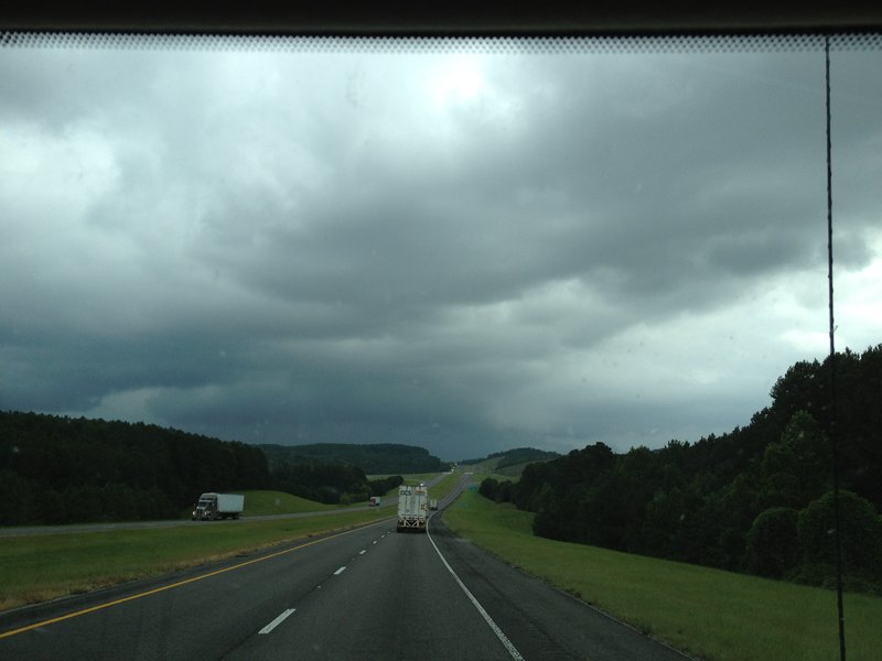 Driving in to the storm
