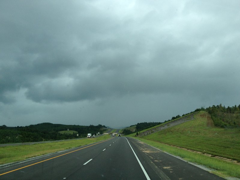 Driving in to the storm