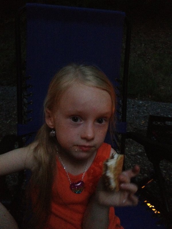 Lola eating her s'more
