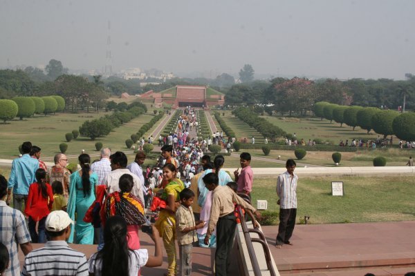 The view from the Lotus Temple