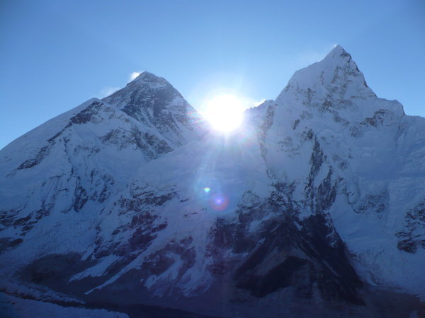 sunrise between Everest and Nuptse