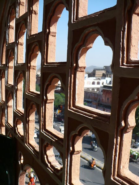view from inside Hawa Mahal