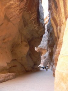 the siq walkway, approach to central petra, huge