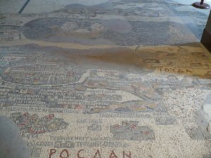 mosaic map of biblical sites