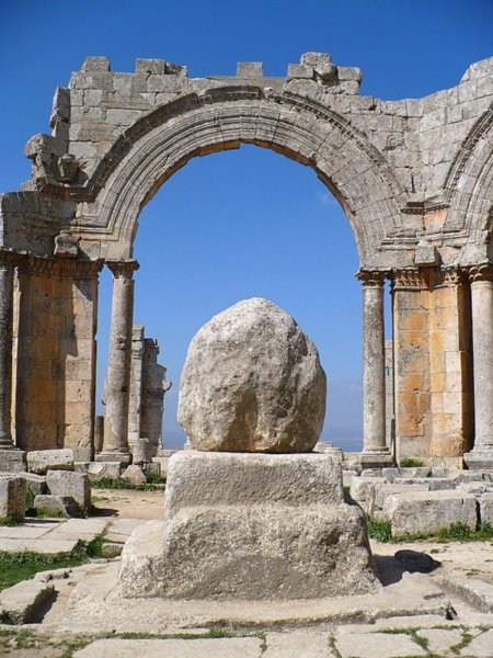 the remains of st simeon's pillar