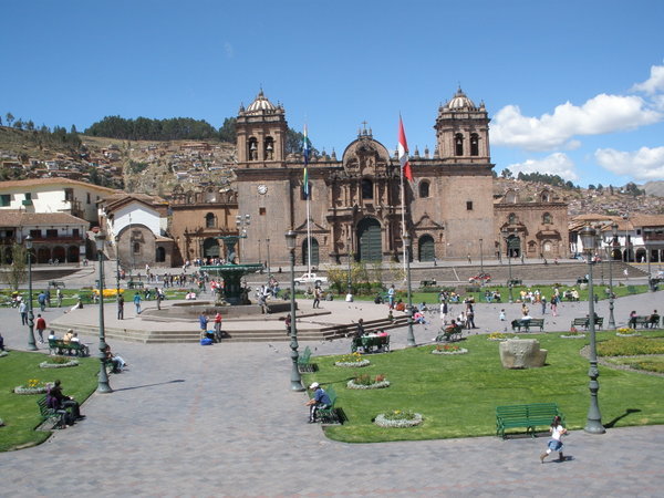 The beautiful central Plaza of Cusco