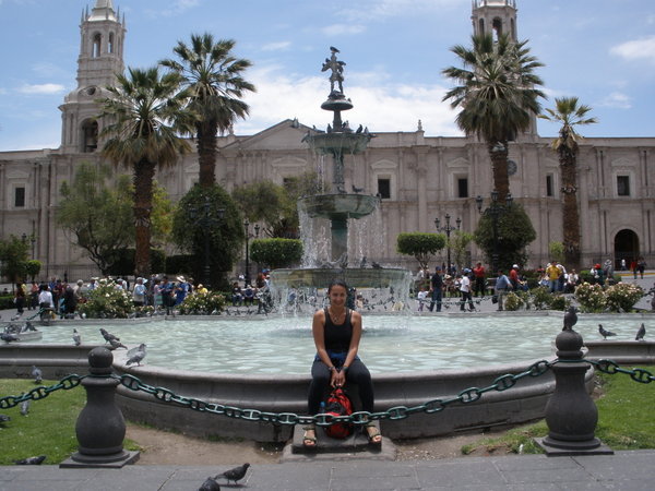 The beautiful plaza of Arequipa