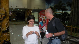 Brad and Yvonne at Taipei airport