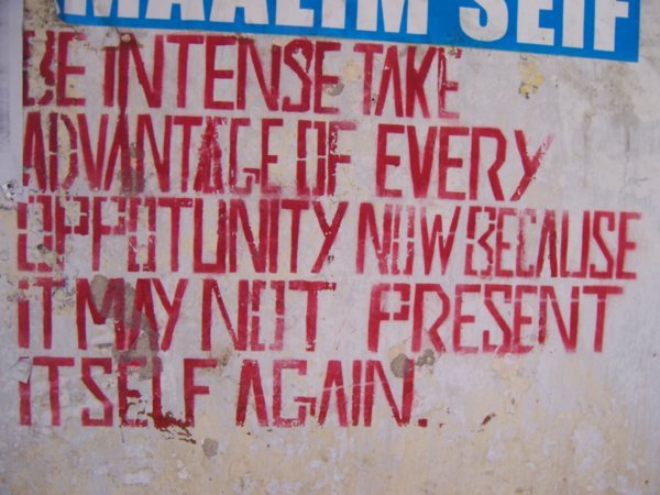 Writing on the wall, Stonetown