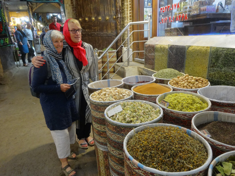 Spice section in the Tabriz bazaar