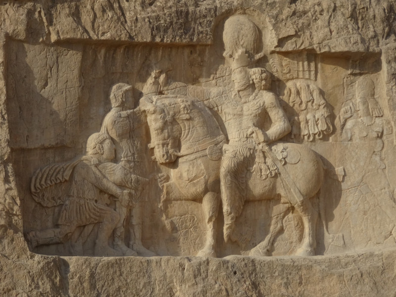 Sassanid emperor smiting Romans