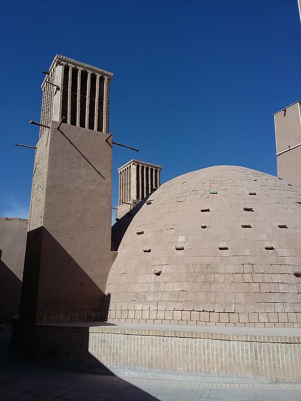 Badgir and water  tank in Yazd