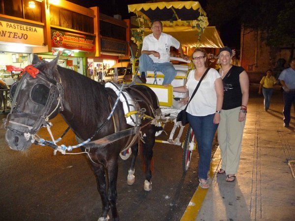 We took a lovely ride around town in one of the many horses and carts.