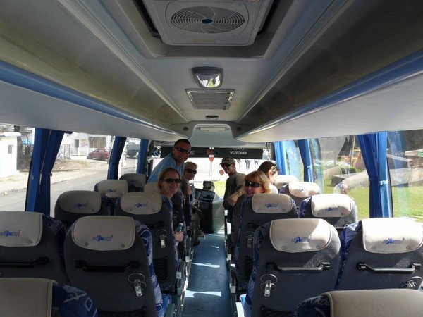 A 30 seater bus for 6 tourists plus 1 tour leader. A little over the top, me thinks. (But was grateful for it!)