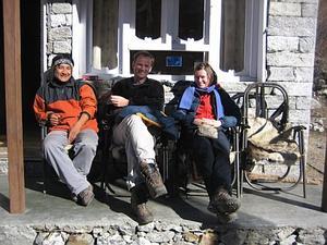 Our friends Tenzing, Rob and Myriam 