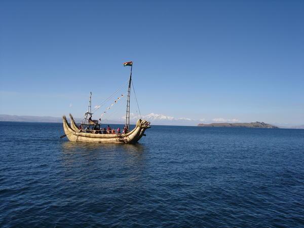Reed boat in Lake Titikaka