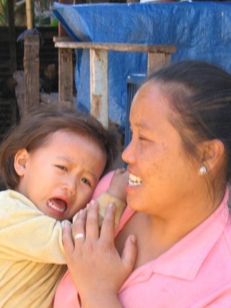 Mother and child, Vientiane