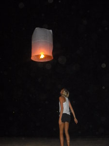 Lucy and fire lantern