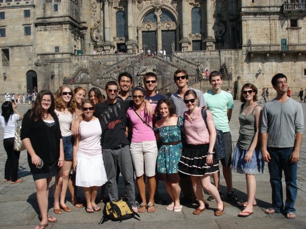 Some of my group in front of the Cathedral