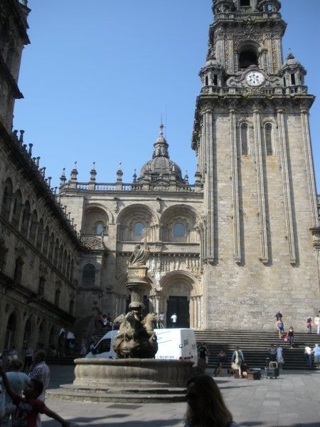 The back of the Cathedral of Santiago