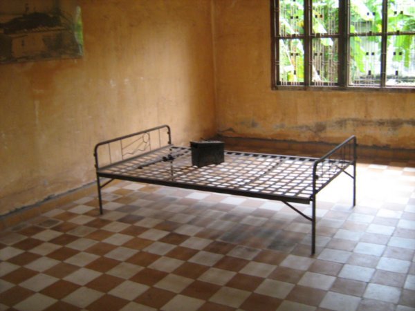 Cell at Tuol Sleng prison