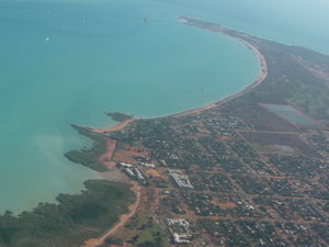view of broome from the plane