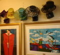 Gullah Art by Jonathan Green and Fanciful hats at Charleston's Gallery Chuma 